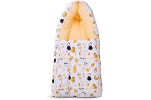 Sleep Bag 3-in-1 Bed & Sleeping Bag Portable Cotton Portable, Travel Friendly Bassinet Nest & Sleeping Bed (Orange)