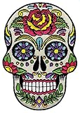 Sugar Skull Calavera Patch Embroidered Iron-On Skeleton Day of the Dead Emblem Sugar Skull Calavera Patch Embroidered Iron-On Skeleton Day of the Dead Emblem