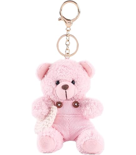 Llavero De Oso De Felpa – Lindo Colgante De Peluche De 13 Cm Para Mochila, Bolso O Decoración
