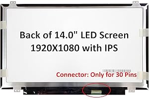 FULLCOM TECH FULLCOM New 14.0" IPS FHD (1080P) Laptop LED LCD Replacement Screen/Panel Compatible with THINKPAD T460S Series