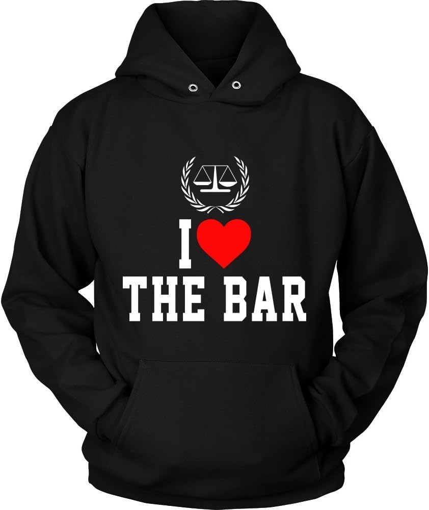 Lawyer Hoodie – I Love The Bar Funny Quote Attorney - Funny Sweatshirt Unisex Men, Women