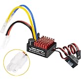9IMOD WP 1060 2-3s 60A Brushed ESC [Tamiya Plug] Waterproof Brushed Electronic Speed Controller with Switch Mode BEC, RC ESC for 1/10 Scale RC Crawler Car Trucks