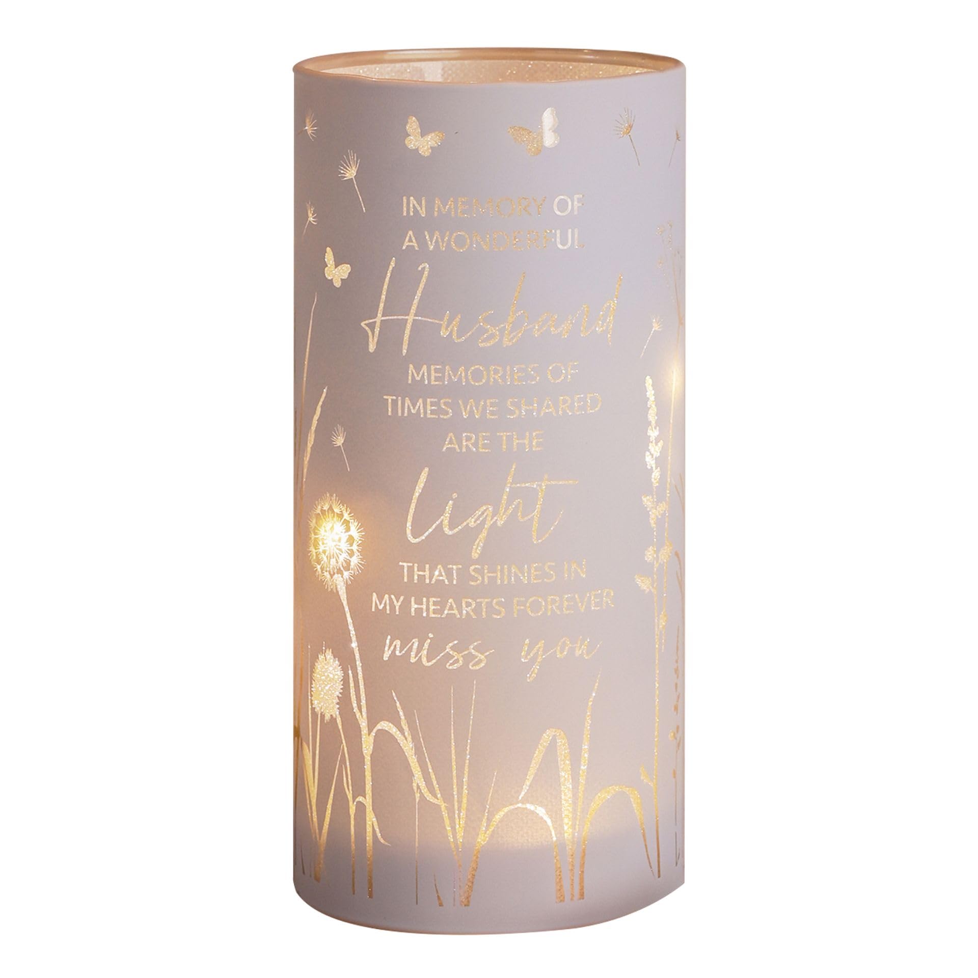 Widdop Thoughts of You LED Memorial Tube Light - Husband - Commemorative Light Present Memory Sentimental Message — image 1
