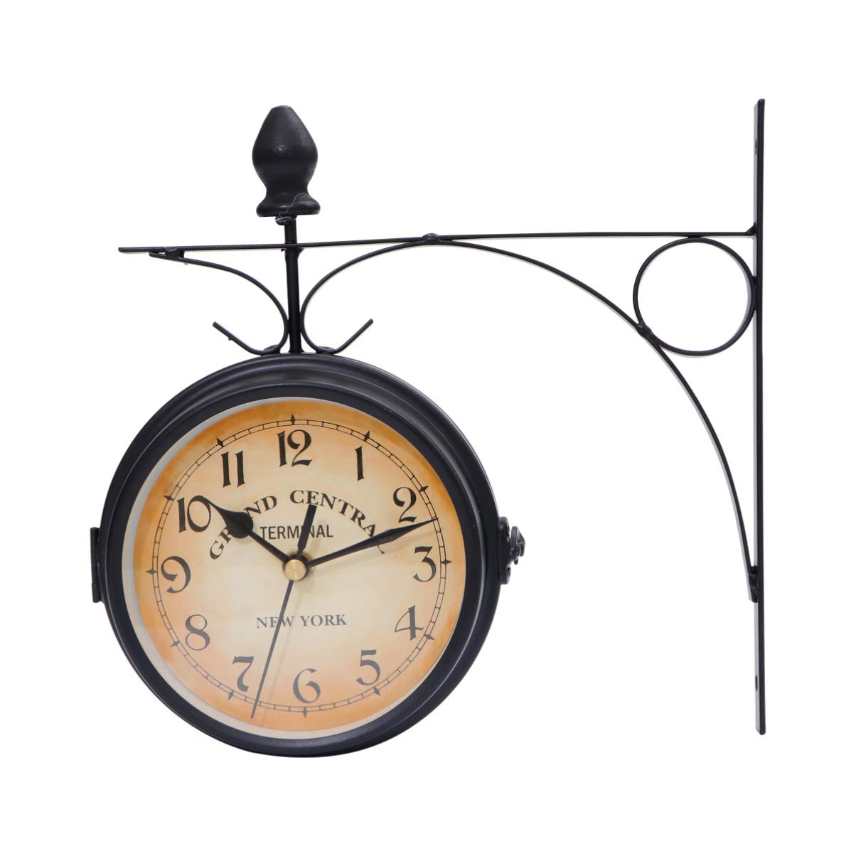 VORCOOL Double Sided Wall Clock Creative Classic Clocks Monochrome (Black)
