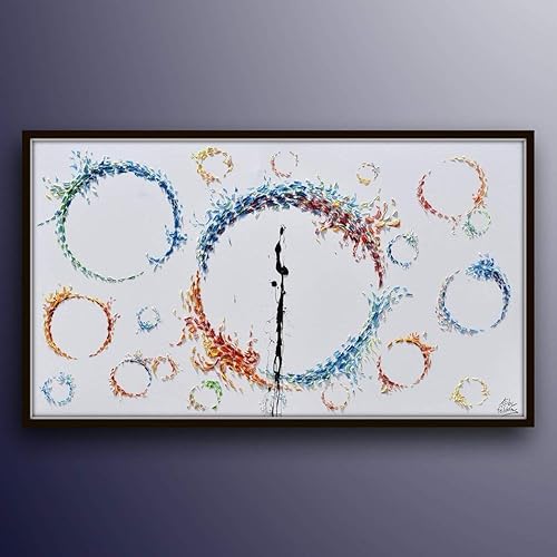 Amazon Com Amazing Abstract Painting 67 Arrival Movie Abstract Painting Original Oil Painting On Canvas By Koby Feldmos Handmade