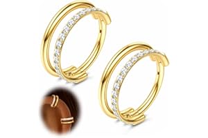 Thunaraz Cartilage Helix Earrings Hoop Conch Piercing Jewelry 18G 16G 316L Surgical Steel Hinged Segment Rings Septum Nose Ri