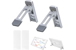FEVBCNRJ Calendar Stand Compatible with Skylight 15", 1 Pair Desktop Stand for Digital Calendar, Heavy Duty Metal, 3-Level Tilt Adjustment Height, with Non-Slip Rubber Pads, Accessories for Digital Calendars
