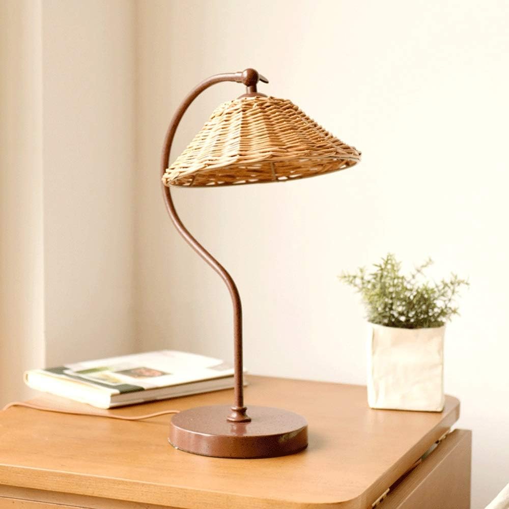rattan desk lamp