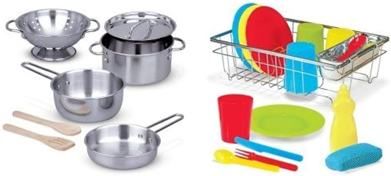 melissa and doug kitchen pots and pans set