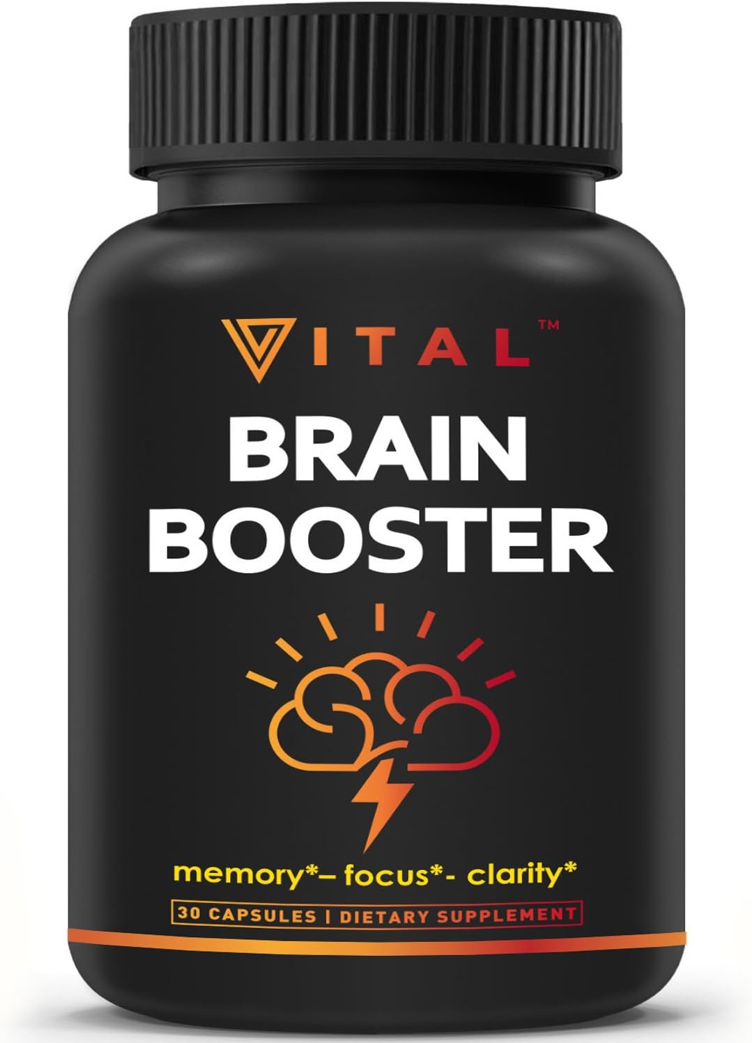 Brain Booster for Premium Brain Function - Supports Memory with Focus & Clarity Formula - Nootropic Scientifically Formulated for Optimal Performance - Ginkgo Biloba, Vitamin B -12,DMAE,Rhodiola Rosea