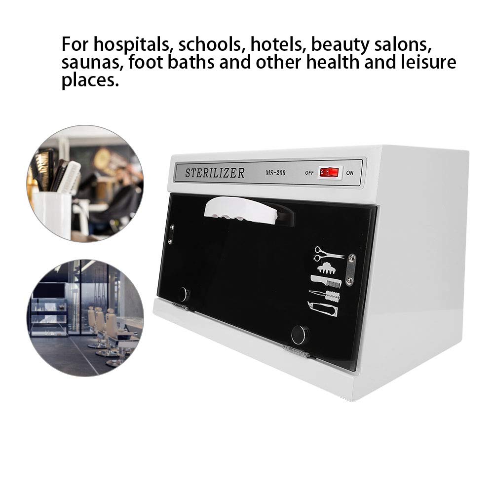 12L Nail Tool Cleaning Cabinet, Purple Lamp Cleaning Cabinet for Beauty Salon Towels Hot Scissors Tattooing Tools: Beauty