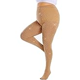LUCKELF Women's 80 Denier Soft Opaque Tights, Sparkle Rhinestone Tights