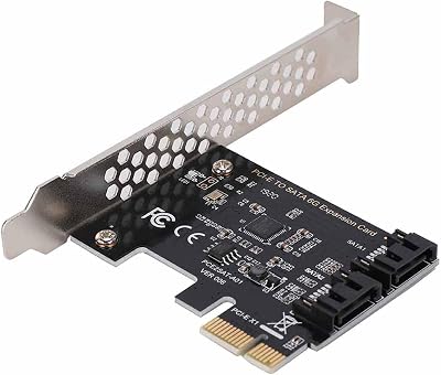 Lazmin 2 Port SATA PCIe Controller Card SATA III 6Gbps Expansion Adapter