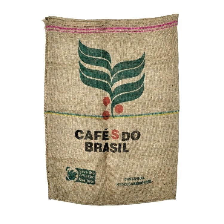 Large Jute Bag of Coffee do Brasil – for Decoration – Crafts – Upholstery – Gardening – 100% Natural Burlap Fabric – Size 70 x 100 cm