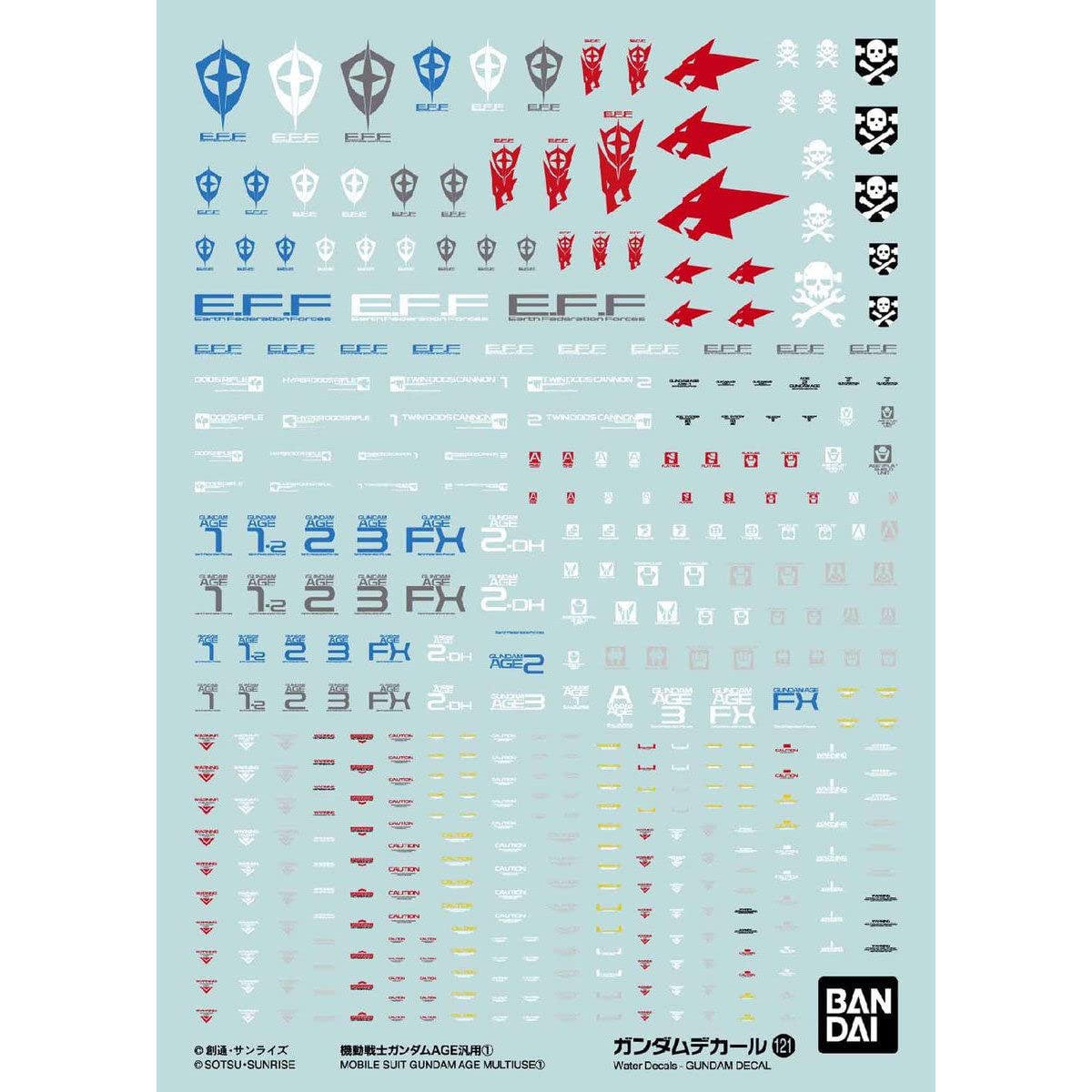 Bandai Hobby - GD-121 Gundam Age MS Multi-Use 1, Bandai Spirits Water-Slide Decals