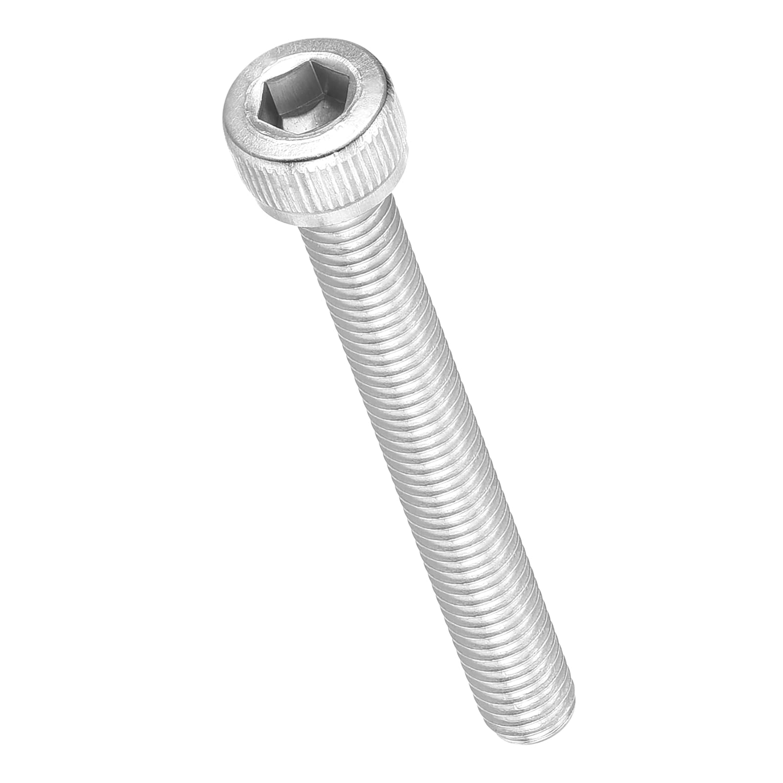 METALLIXITY Socket Head Cap Screw(M5-0.8x40mm)25Pcs, 304 Stainless Steel Allen Socket Drive Metric - Machine Internal Hex Screw UNC Coarse Thread, Silver Tone