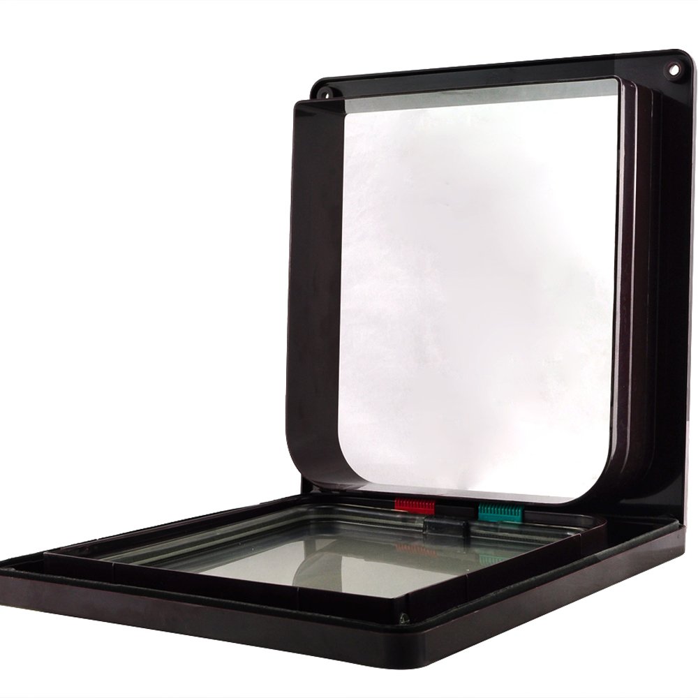 Vinmax Grande Chatière Marron 4 Voies Chat et Chien Porte de Verrouillage