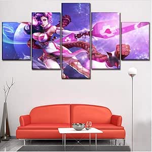 yangwuju One Set 5 Panel Game King Painting Poster Modern Home