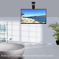 Yegosh Electric Ceiling TV Mount, Remote Adjustable