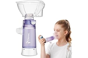 CLINIVOX Inhaler Spacer for Children, Spacer for Inhaler, Child-Friendly Soft Silicone Mask, Enhanced Medication Delivery, Anti-Static Valved Holding Chamber, Easy-to-Clean Design