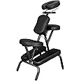 ZENY Massage Chair Portable, Tattoo Chair, 4 in Thick Foam Therapy Chair, Adjustable Spa Salon Folding Massage Chair with Fac