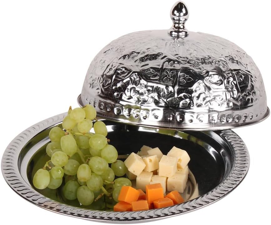albena shop 73-133 Sura tajine serving food bell moroccan styl ø 26 cm silver