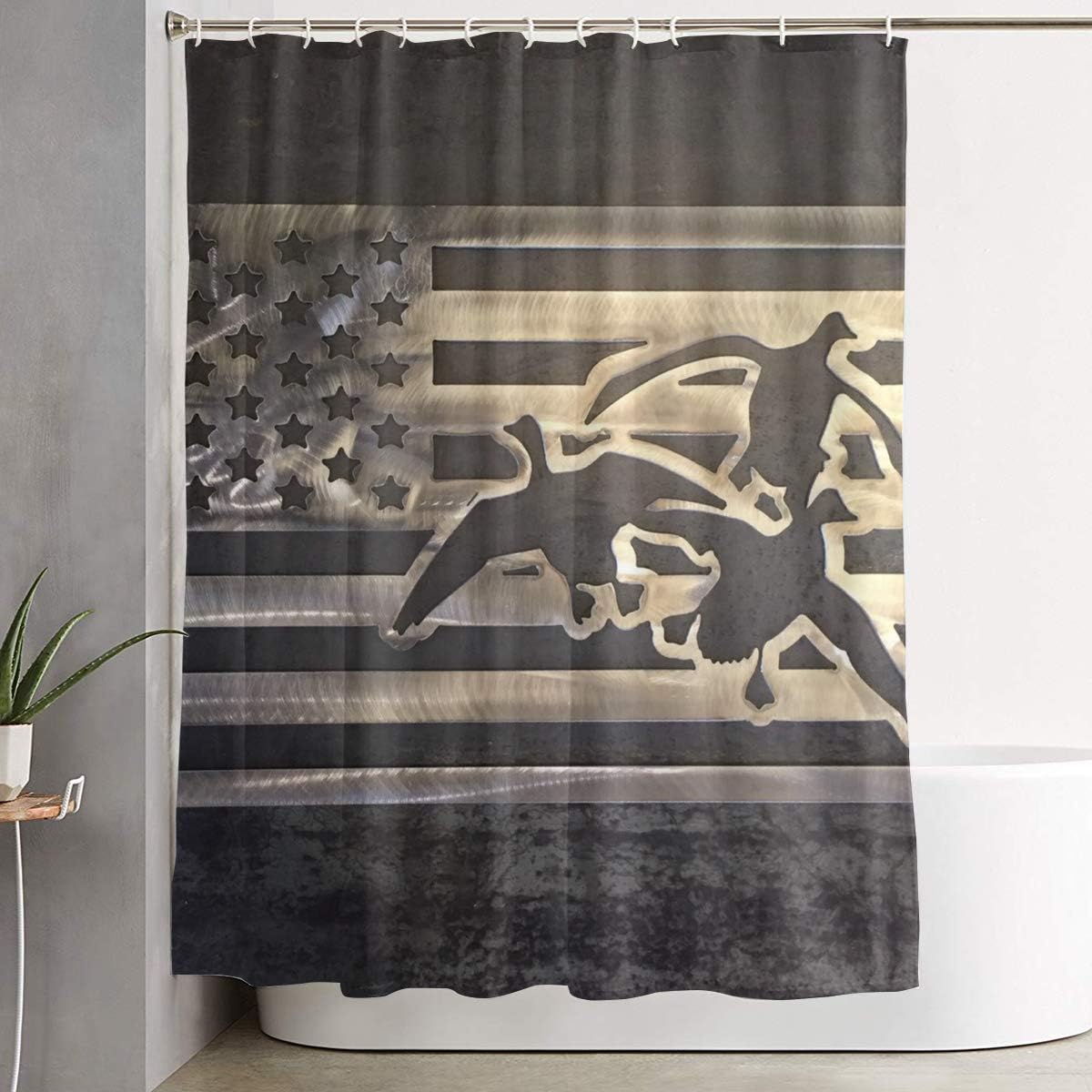 Amazon Com Faceti Duck Hunting Usa Flag Home Polyester Shower