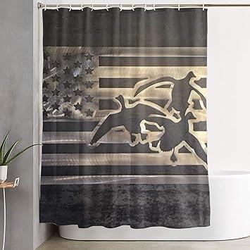 Amazon Com Faceti Duck Hunting Usa Flag Home Polyester Shower