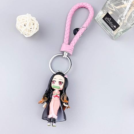 Amazon 桜子の店 鬼滅の刃 グッズ ねずこ フィギュア キーホルダー竈門禰豆子 約70mm Pvc製 レザーコードキーホルダー フィギュア ドール 通販