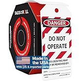 AccuformNMC 100 Lockout Tags by-The-Roll, Danger Do Not Operate, US Made OSHA Compliant Tags, Waterproof PF-Cardstock, Resist