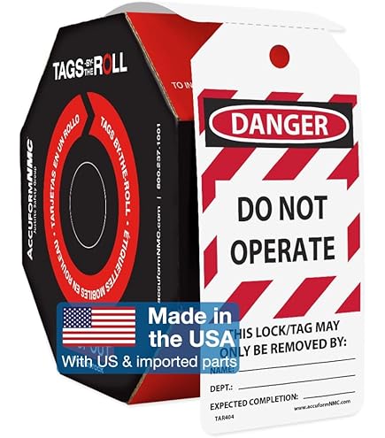 Brady Danger Lockout Tag - 2-Part Perforated Equipment Lockout Tags, Red/Black, Pack Of 25