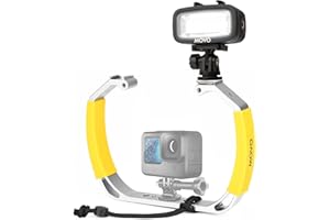 Movo DiveRig2 XL Diving Rig Bundle with Waterproof LED Light - Compatible with GoPro HERO, HERO5, HERO6, HERO7, HERO8, HERO9,