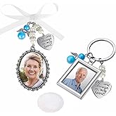 BetterJonny Wedding Bouquet Photo Charms, DIY Bouquet Picture Charm Pin Brooch Making Kit Oval Bouquet Charm for Wedding