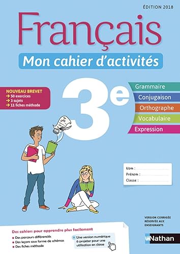 Download Français - Mon cahier d'activités - 3e PDF