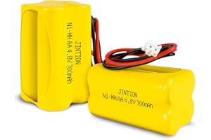 JINTION 4.8V 700mAh AA NiCad Battery Replacement for Lithonia Unitech AA700MAH Emergency/Exit Light/Fire Exit Sign