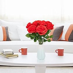Softflame Artificial/Fake/Faux Flowers - Rose Red