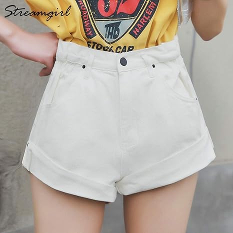 Short blanco de jean Clearance