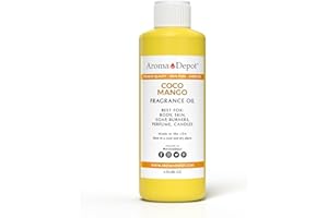 Aroma Depot 4 oz / 4 Ounce Coco Mango Unisex Perfume/Body Oil Our Interpretation, Premium Quality Uncut Fragrance Oil Soap, Candle Making & Incense