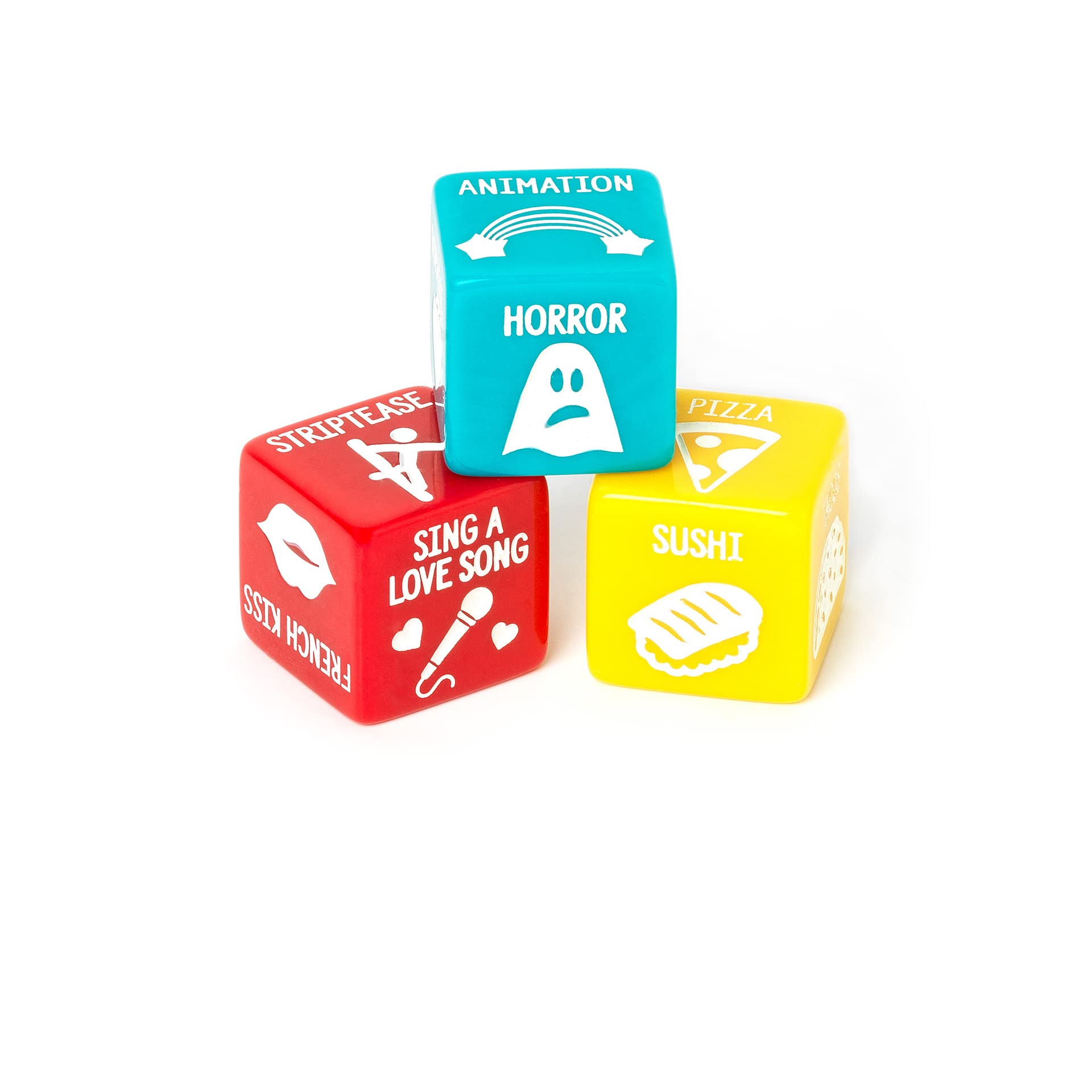 Legami Set of 3 Acrylic Dice 2.2 x 2.2 cm Dice Bag Polyester Date in Progress