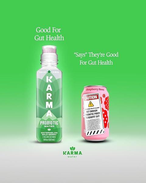 KARMA PROBIOTIC WATER – 12 PACK, BERRY CHERRY DRINK – IMMUNE & GUT HEALTH SUPPORT