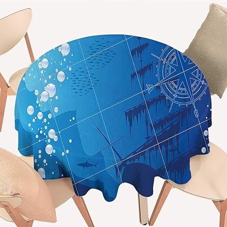 Amazon Dragonhome モダンシンプル円形テーブルクロス 有名なオランダの池の港の風車 カナル ヨーロッパのランドマーク キャラメルブルー キッチン用 35 Inch Round テーブルクロス オンライン通販