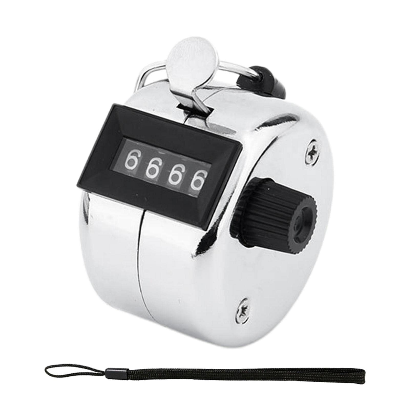 Lam-lord ​Tally Counter, 4 Digit Display Metal Mechanical Clicker Lap Counter with Lanyard Metal Hand Tally Counters Clicker for Counting,Golf Scoring,​Sport Stadium Coach Referees School Event