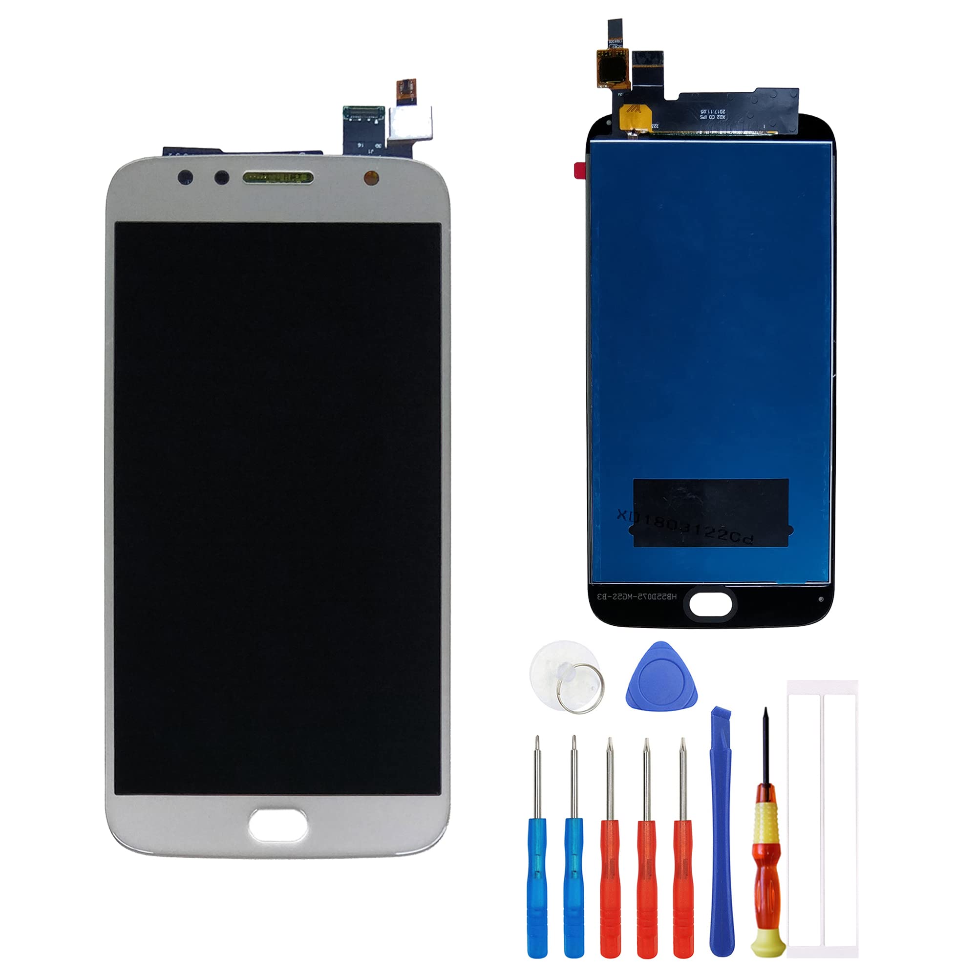 E-yiiviil LCD Display Digitizer Touch Screen for Moto G5S Plus XT1802 XT1803 XT1804 XT1805 XT1806 XT1800 5.5 Inch Gold Glass Assembly Display