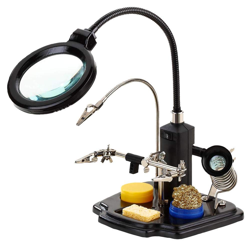 DURATOOL D03169 – LED Magnifier Lamp with Helping Hand Tool