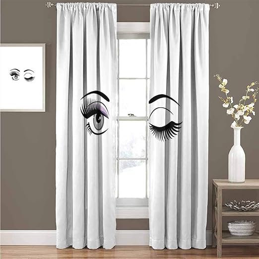 Amazon Com Eyelash Soundproof Treatment Window Curtain Cartoon