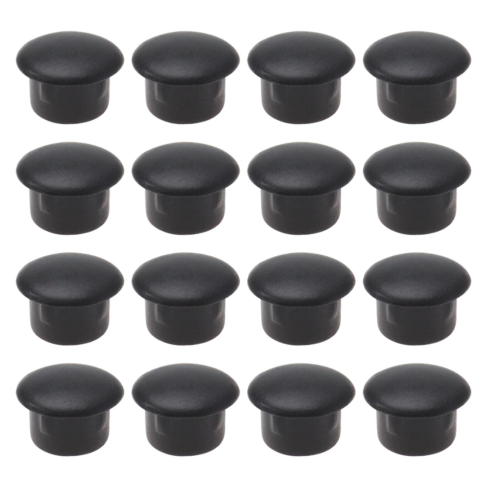 YINETTECH 200PCS 10mm Drilling Hole Cover Push-in Type Round Hole End Cap Plastic Hole Plugs for Kitchen Wardrobe Office & Flat-Pack Furniture Black