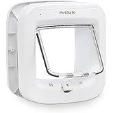 PetSafe Microchip Cat Door, Interior/Exterior, Multi-Pet, 4-Way Lock | 4-Way Lock (Locked/Unlocked/Enter/Exit Only), Reads Pet Microchip ID, Magnetic Latches Block Drafts