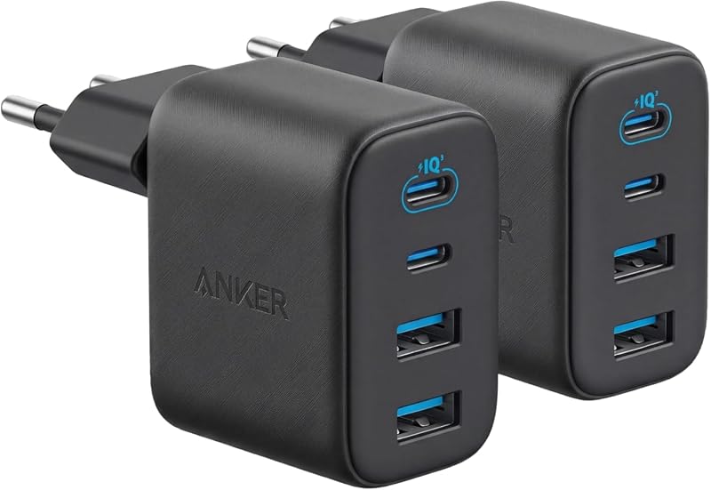 Zolo Cargador iPhone Carga rapida GAN 50W con 4 Puertos 2 Pack