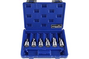 Accusize Industrial Tools 6pcs/Set H.S.S. Fully Ground Drill Set with 3/4" Weldon Shank, 1inch Cutting Depth, 0519-2501