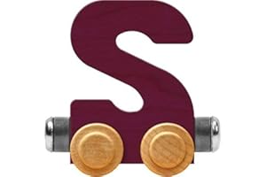 Maple Landmark NameTrains Bright Letter Car S - Made in USA (Purple)